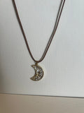 Moon resin necklace