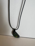 Black floral resin necklace