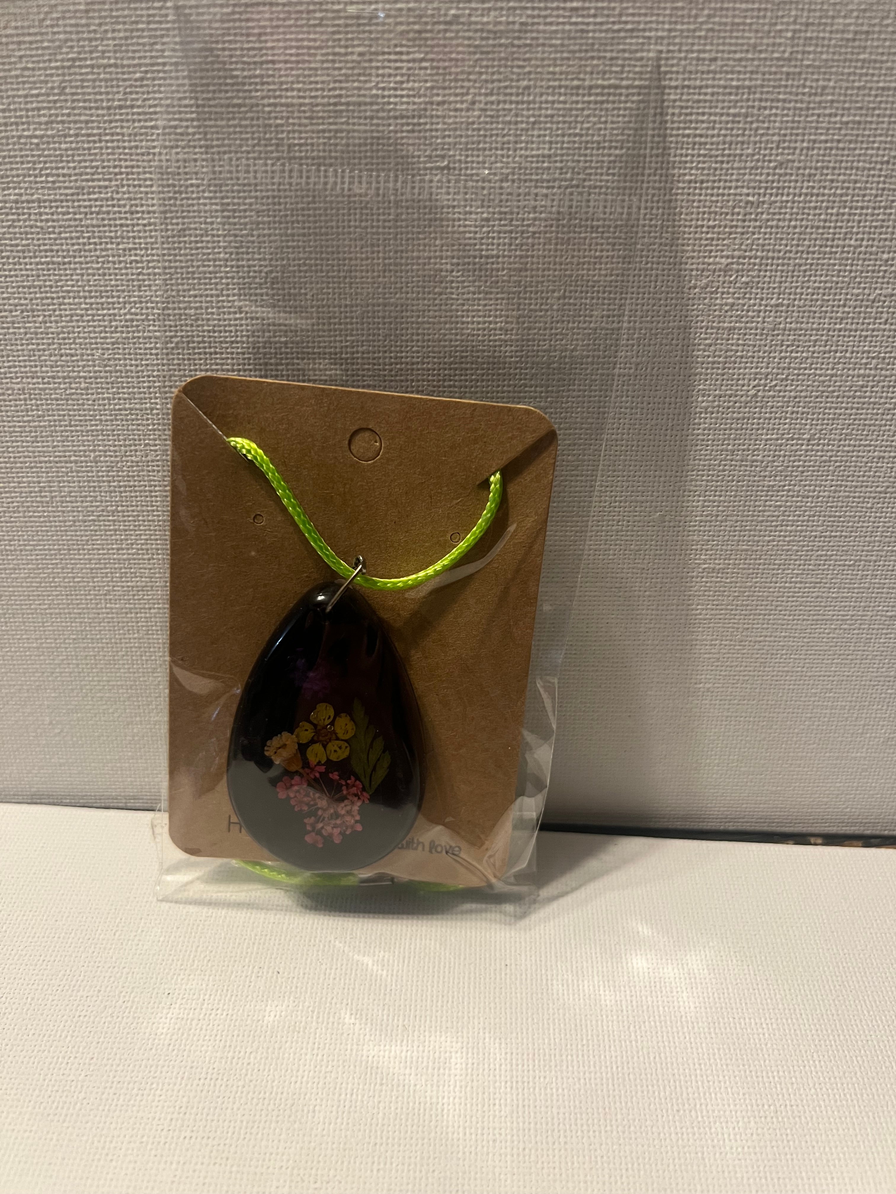 Resin floral necklace