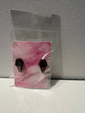Ghostface wood earrings