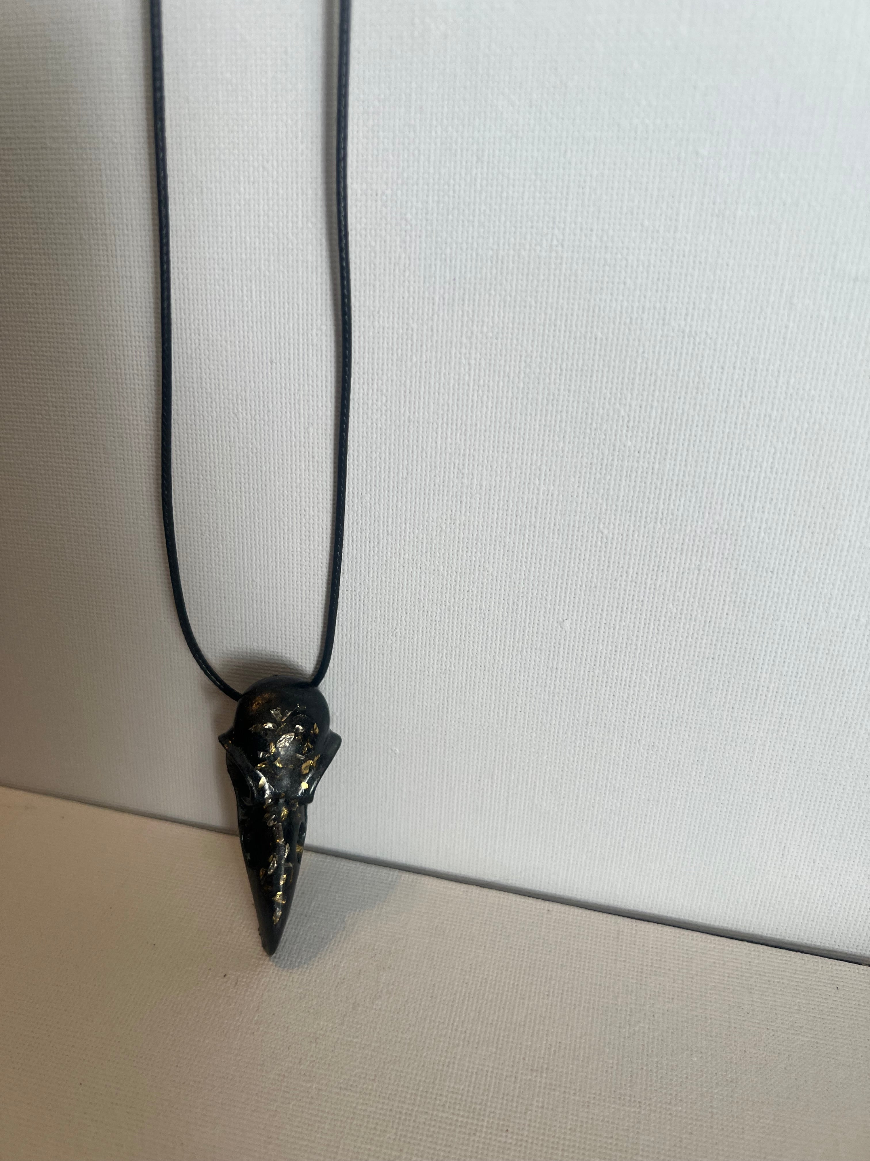 Plague doctor resin necklace