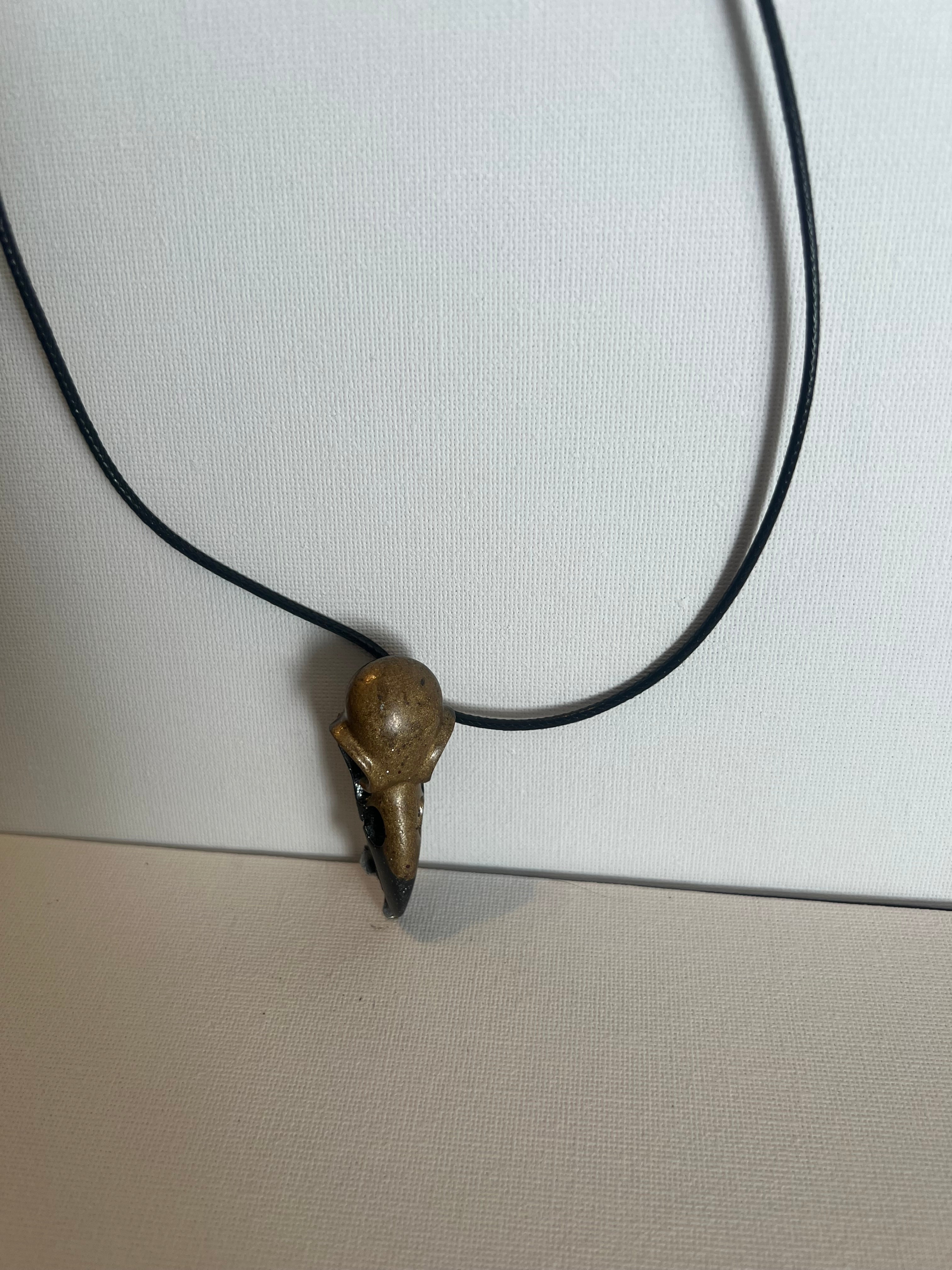 Plague doctor resin necklace