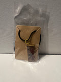 Resin rectangle glitter necklace