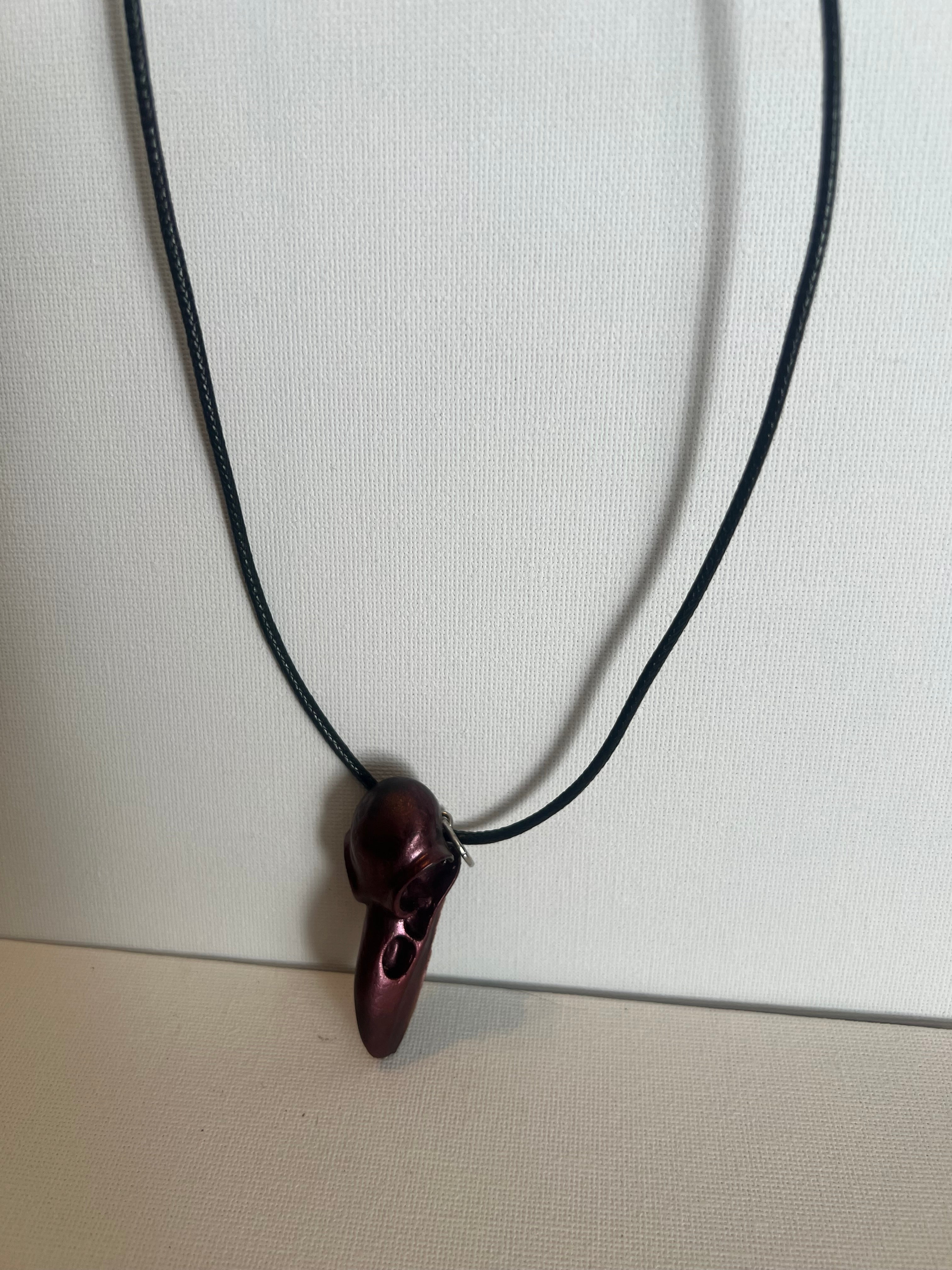 Plague doctor resin necklace