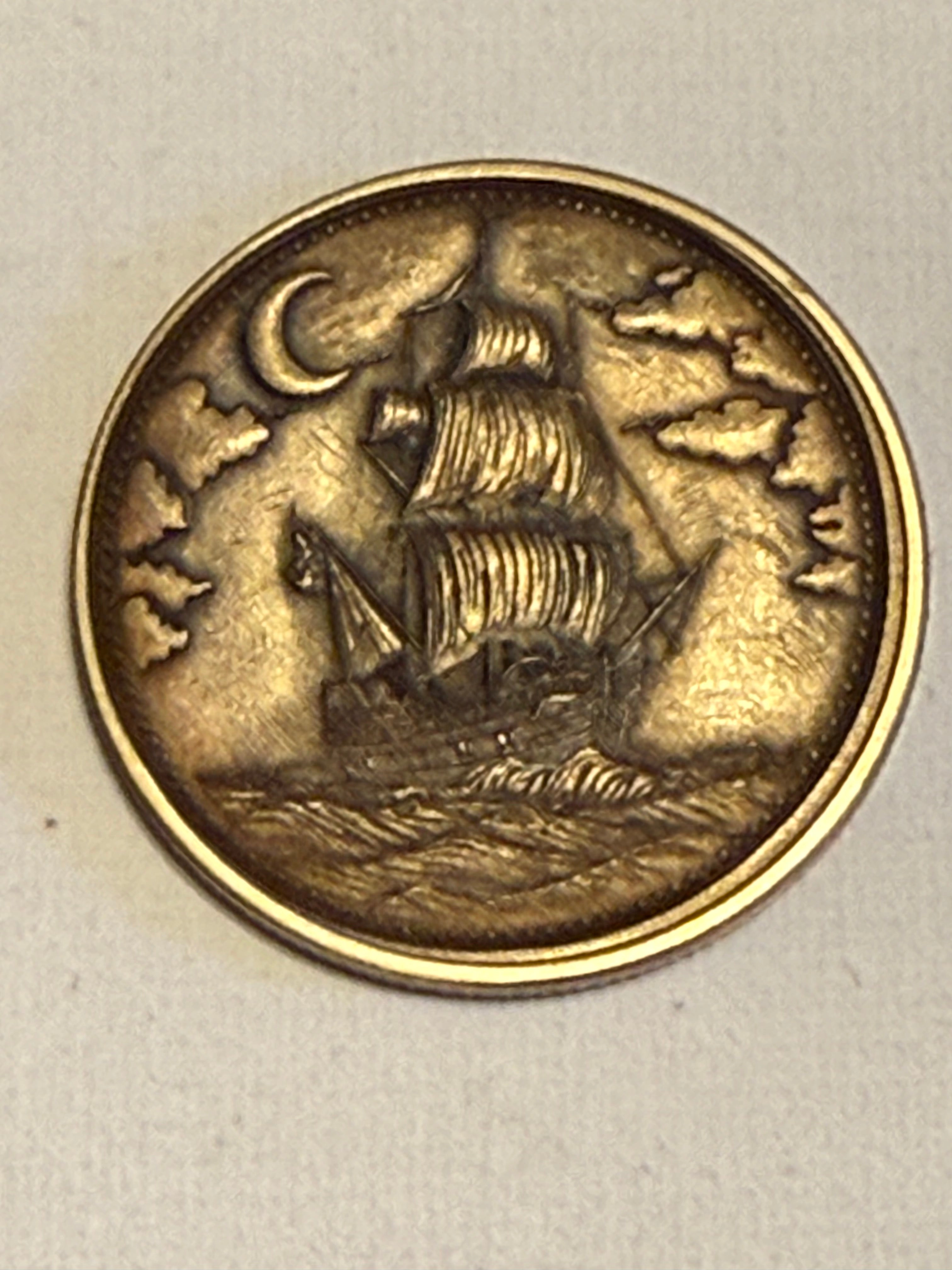 Pirate Gold Brass Coin